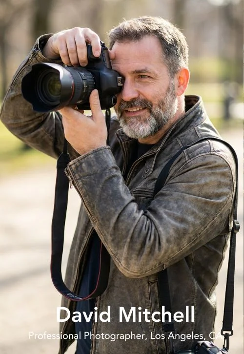 Professional photographer David Mitchell